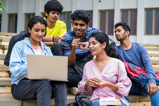 Students on university campus