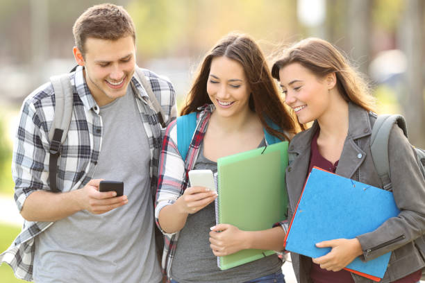 Students on university campus